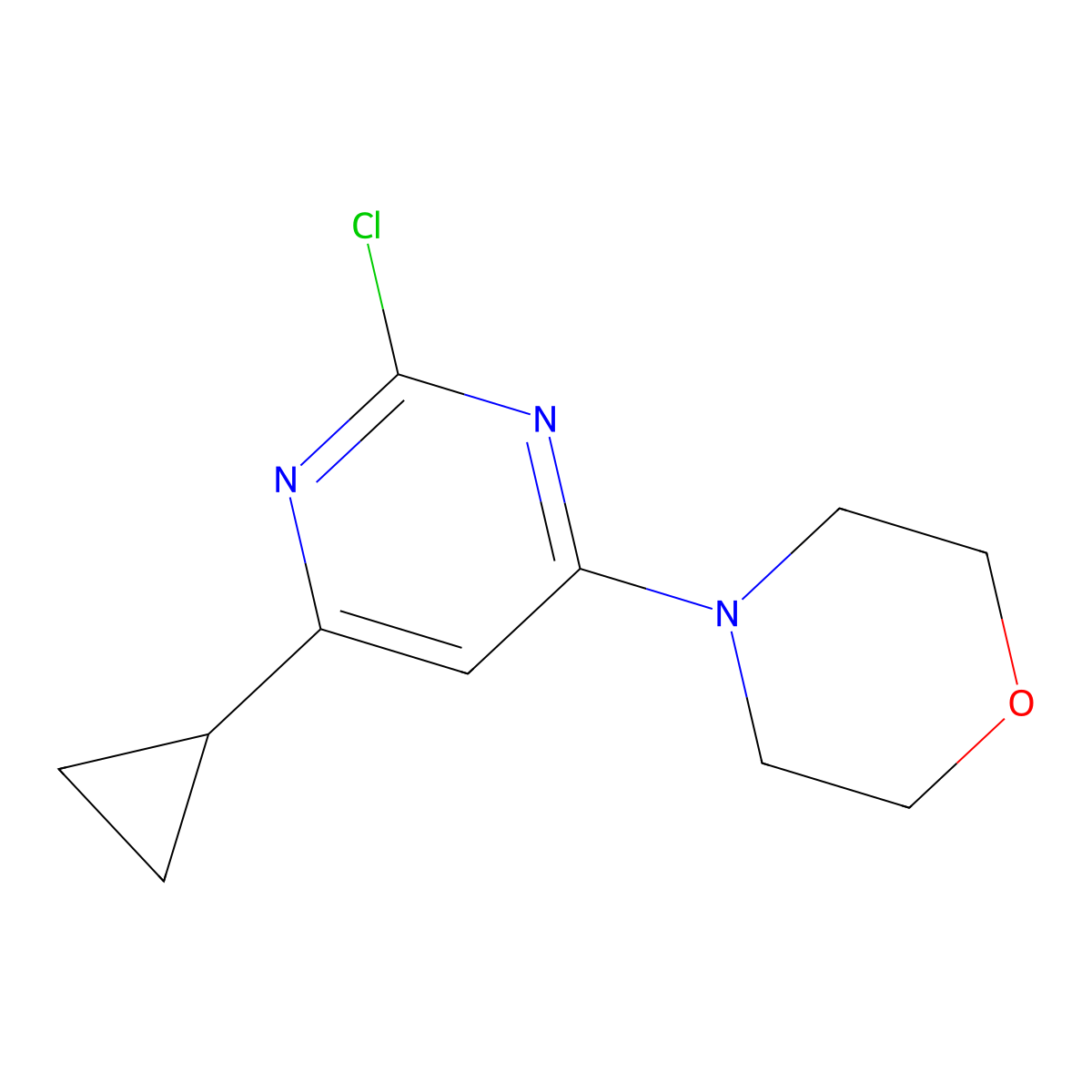 2-Chloro-4-morpholino-6-cyclopropylpyrimidine molecular structure, CAS 1412959-06-8
