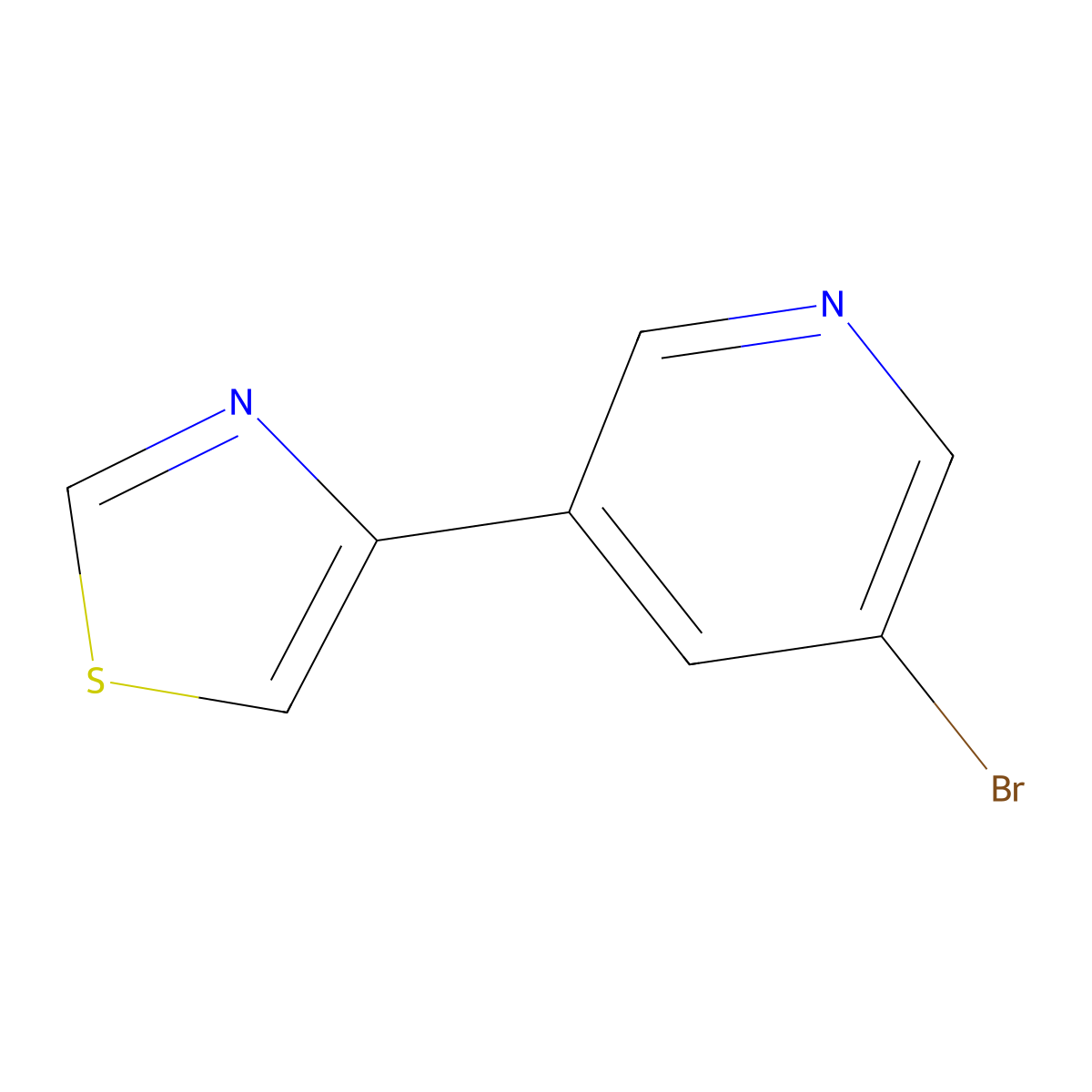 4-(5-Bromopyridin-3-YL)thiazole molecular structure, CAS 1412959-07-9