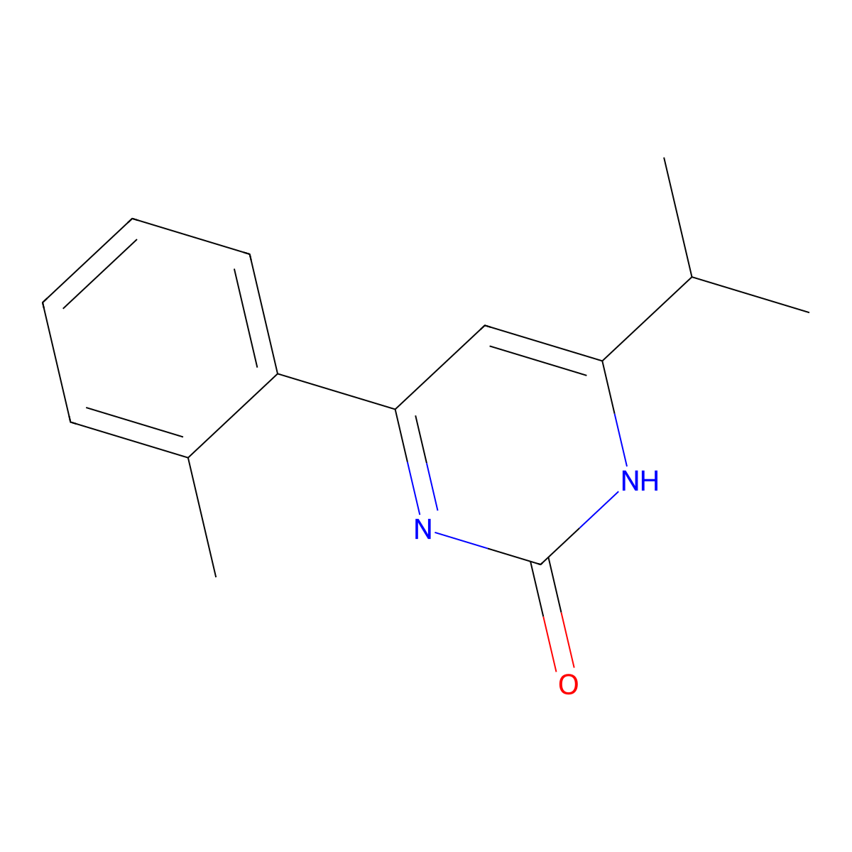 2-Hydroxy-4-(2-tolyl)-6-(iso-propyl)pyrimidine molecular structure, CAS 1412959-11-5