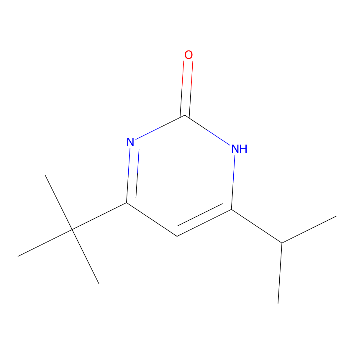 2-Hydroxy-4-(iso-propyl)-6-(tert-butyl)pyrimidine molecular structure, CAS 1412959-39-7