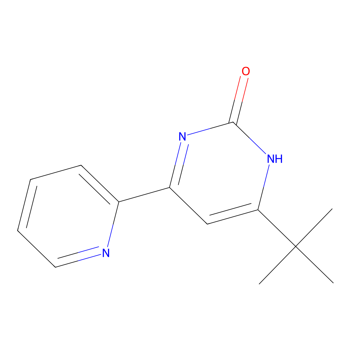 2-Hydroxy-4-(pyridin-2-yl)-6-(tert-butyl)pyrimidine molecular structure, CAS 1412959-40-0
