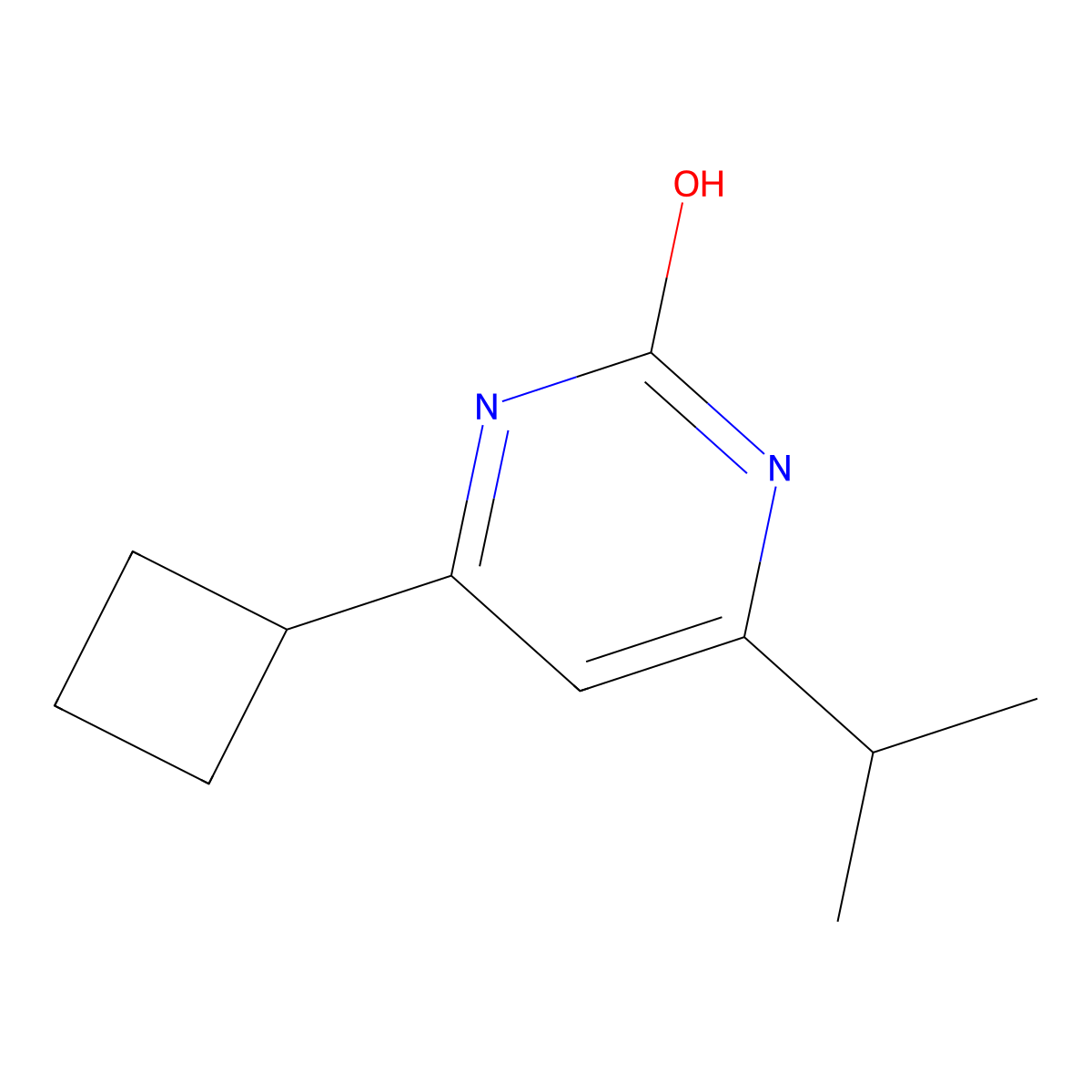 2-Hydroxy-4-cyclobutyl-6-(iso-propyl)pyrimidine molecular structure, CAS 1412959-45-5