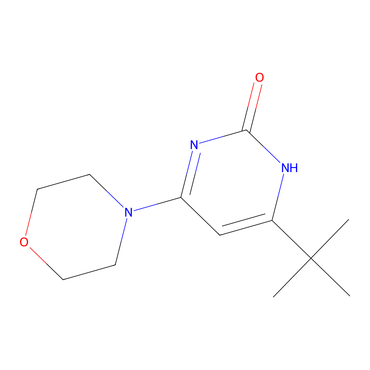 2-Hydroxy-4-morpholino-6-(tert-butyl)pyrimidine molecular structure, CAS 1412959-47-7