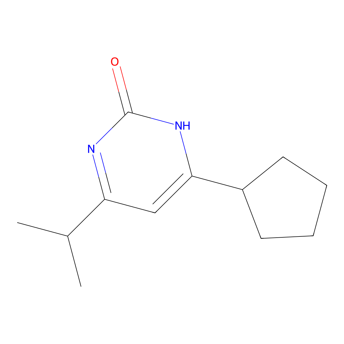 2-Hydroxy-4-cyclopentyl-6-(iso-propyl)pyrimidine molecular structure, CAS 1412959-52-4