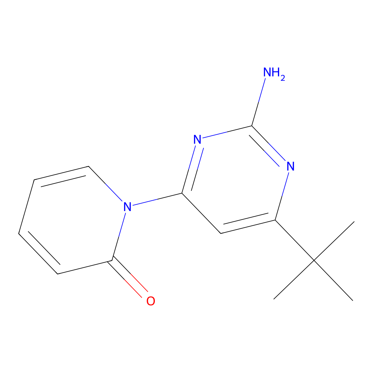 2-Amino-4-(1H-pyridin-2-one)-6-(tert-butyl)pyrimidine molecular structure, CAS 1412959-60-4