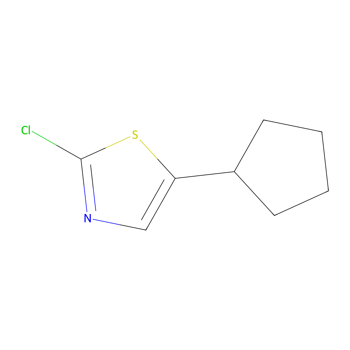 2-Chloro-5-cyclopentylthiazole molecular structure, CAS 1412959-68-2