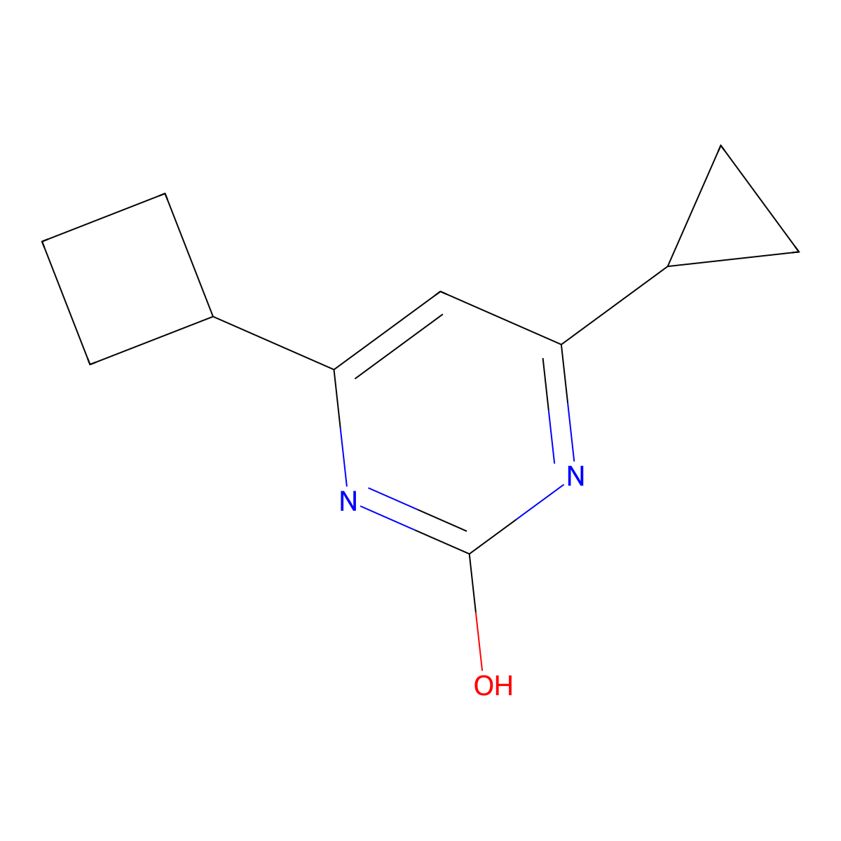2-Hydroxy-4-(cyclobutyl)-6-cyclopropylpyrimidine molecular structure, CAS 1412959-75-1