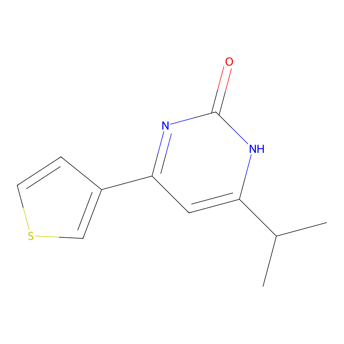 2-Hydroxy-4-(3-thienyl)-6-(iso-propyl)pyrimidine molecular structure, CAS 1412960-01-0