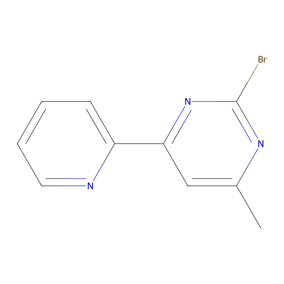 2-Bromo-4-(pyridin-2-yl)-6-methylpyrimidine molecular structure, CAS 1412960-16-7