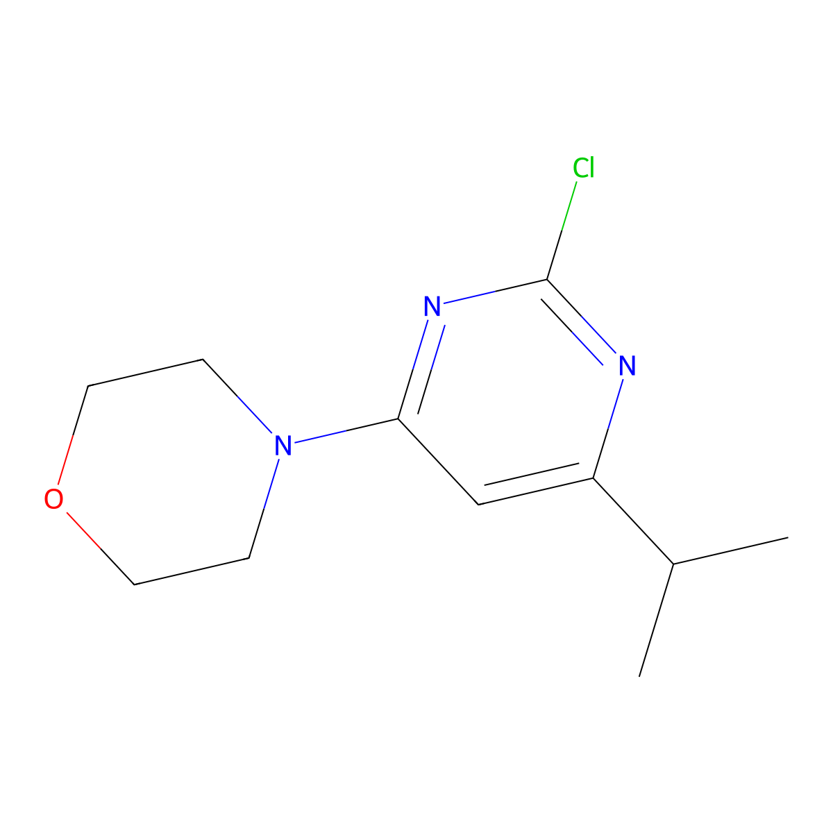 2-Chloro-4-morpholino-6-(iso-propyl)pyrimidine molecular structure, CAS 1412960-17-8