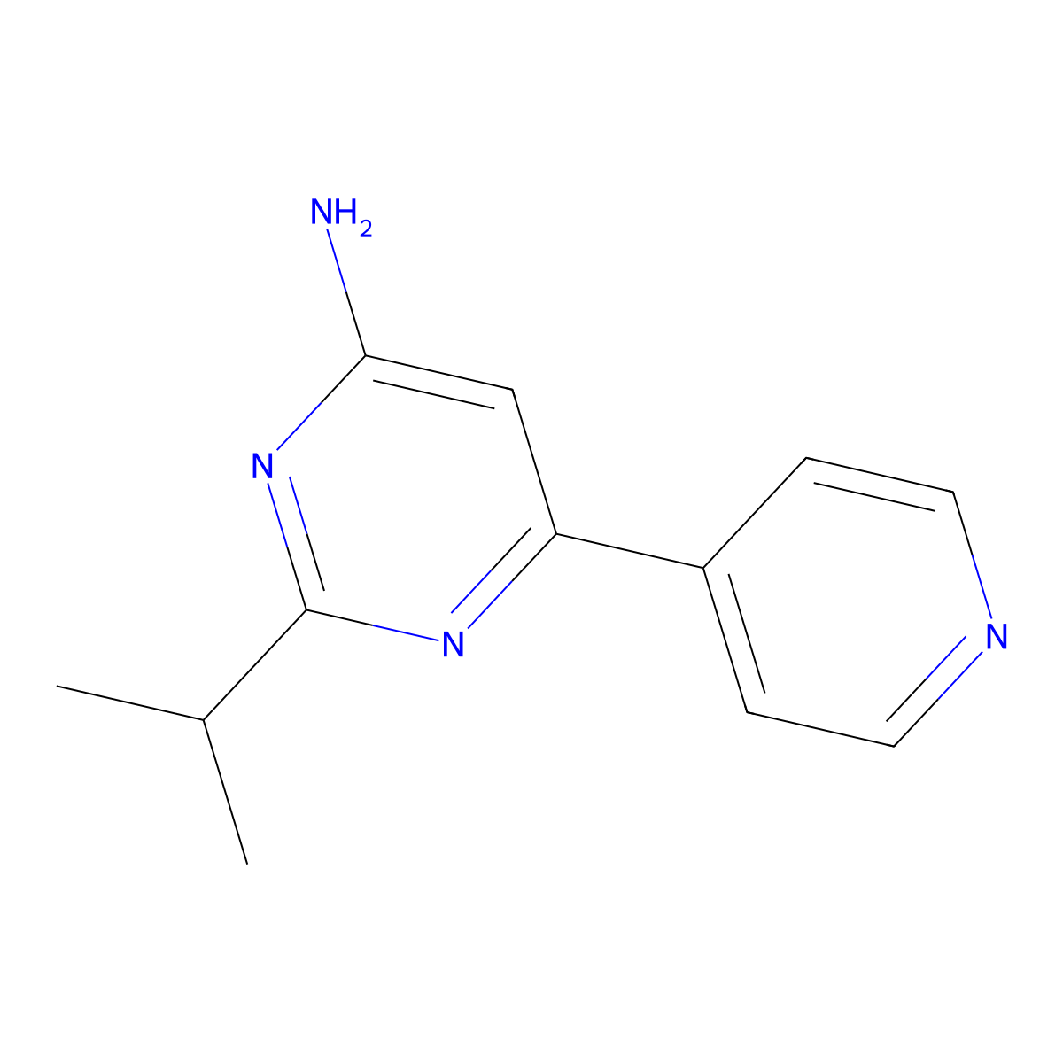 4-Amino-2-(iso-propyl)-6-(pyridin-4-yl)-pyrimidine molecular structure, CAS 1412960-41-8