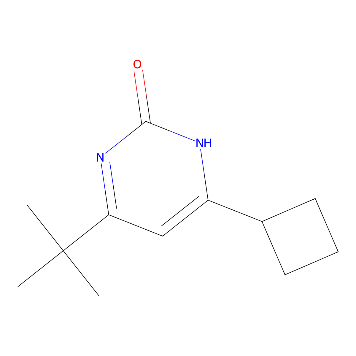 2-Hydroxy-4-(cyclobutyl)-6-(tert-butyl)pyrimidine molecular structure, CAS 1412960-51-0