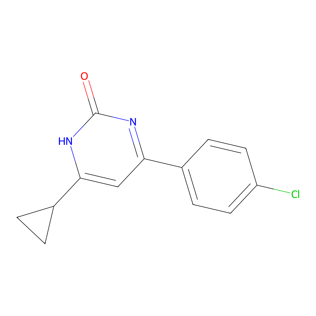 2-Hydroxy-4-(4-chlorophenyl)-6-cyclopropylpyrimidine molecular structure, CAS 1412960-63-4