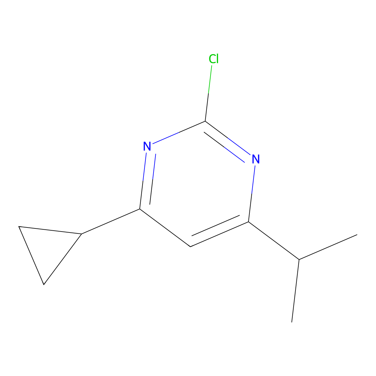 2-Chloro-4-cyclopropyl-6-(iso-propyl)pyrimidine molecular structure, CAS 1412960-73-6