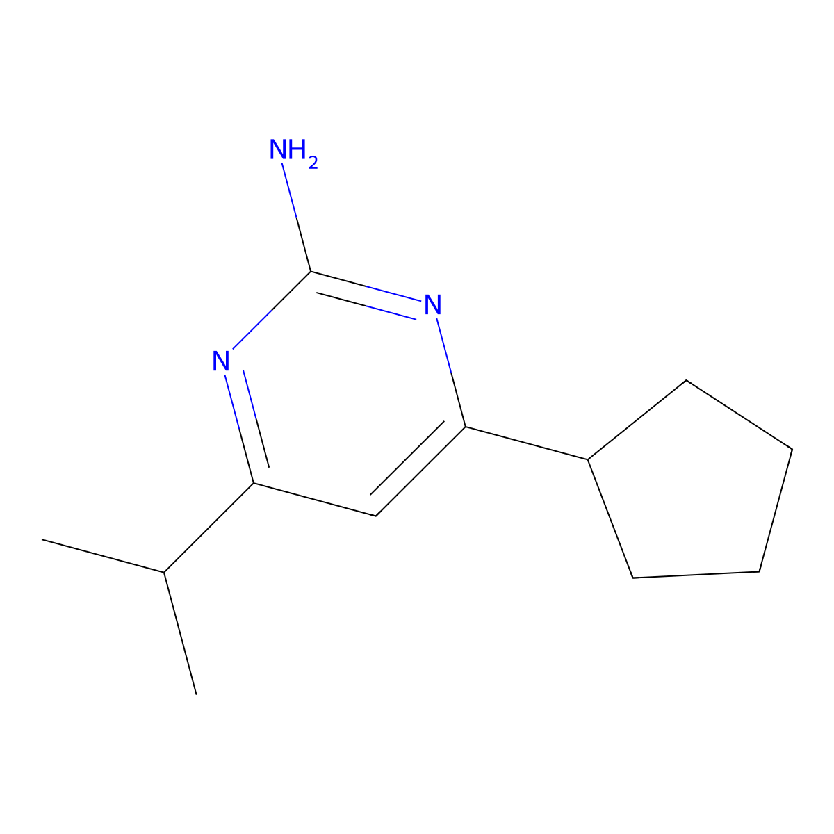 2-Amino-4-cyclopentyl-6-(iso-propyl)pyrimidine molecular structure, CAS 1412960-82-7