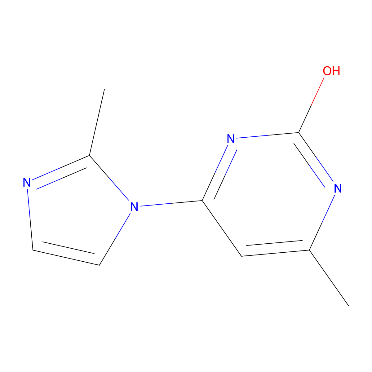 2-Hydroxy-4-(2-methyl-1H-imidazol-1-yl)-6-methylpyrimidine molecular structure, CAS 1412960-98-5
