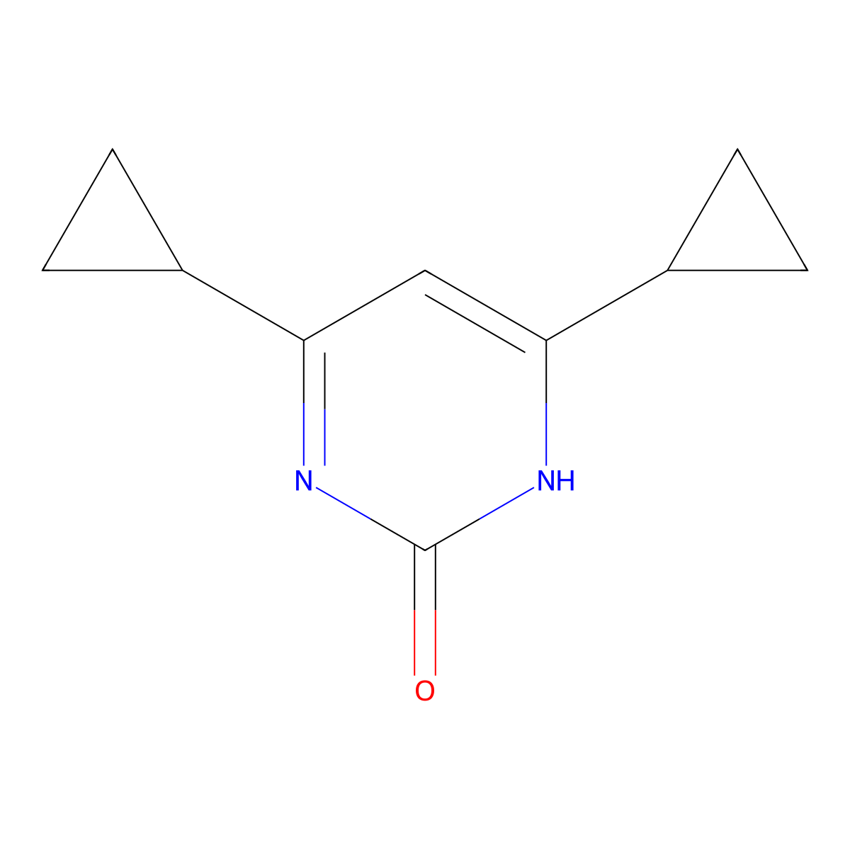 2-Hydroxy-4,6-dicyclopropylpyrimidine molecular structure, CAS 1412961-28-4