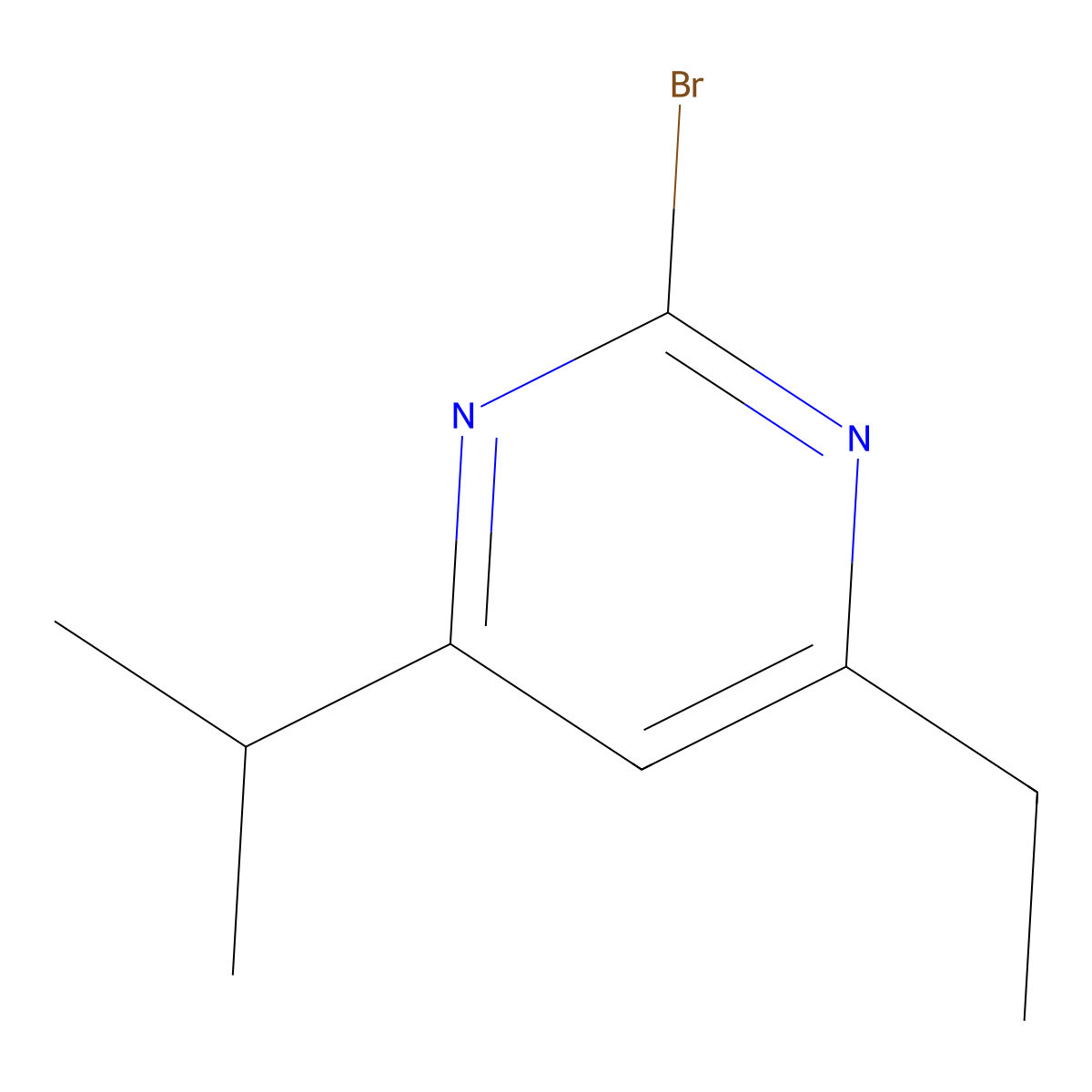 2-Bromo-4-ethyl-6-(iso-propyl)pyrimidine molecular structure, CAS 1412961-51-3