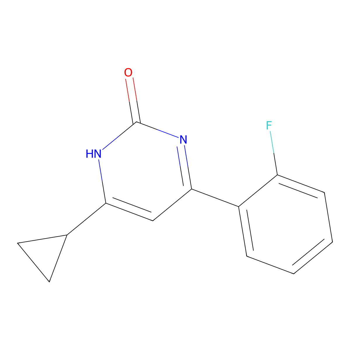 2-Hydroxy-4-(2-fluorophenyl)-6-cyclopropylpyrimidine molecular structure, CAS 1412961-65-9