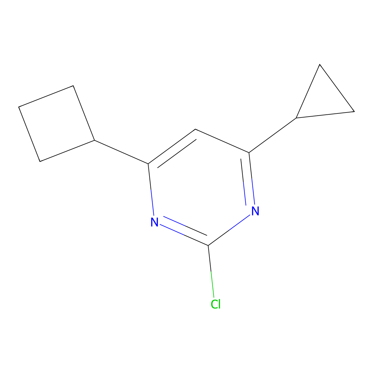 2-Chloro-4-(cyclobutyl)-6-cyclopropylpyrimidine molecular structure, CAS 1412961-79-5