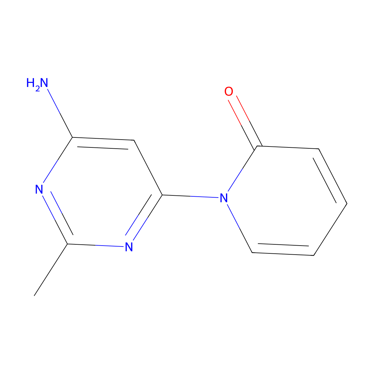4-Amino-2-methyl-6-(1H-pyridin-2-one)pyrimidine molecular structure, CAS 1412961-86-4