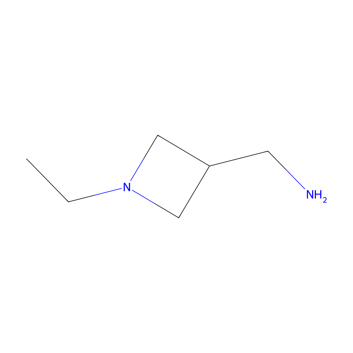 (1-Ethylazetidin-3-yl)methanamine molecular structure, CAS 1412978-07-4