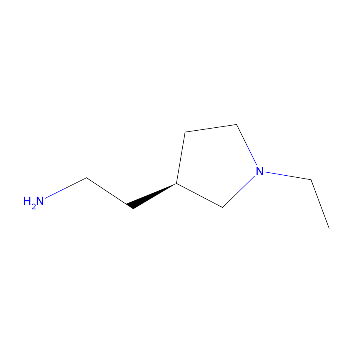 (S)-2-(1-Ethylpyrrolidin-3-yl)ethanamine molecular structure, CAS 1412979-13-5