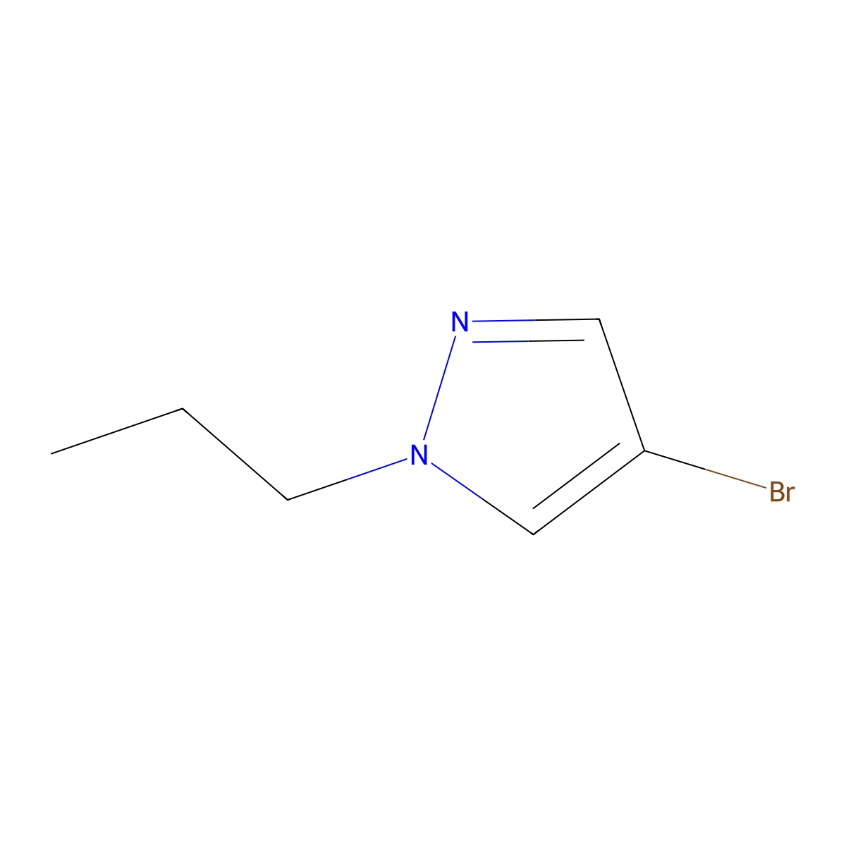 4-Bromo-1-propyl-1H-pyrazole molecular structure, CAS 141302-33-2