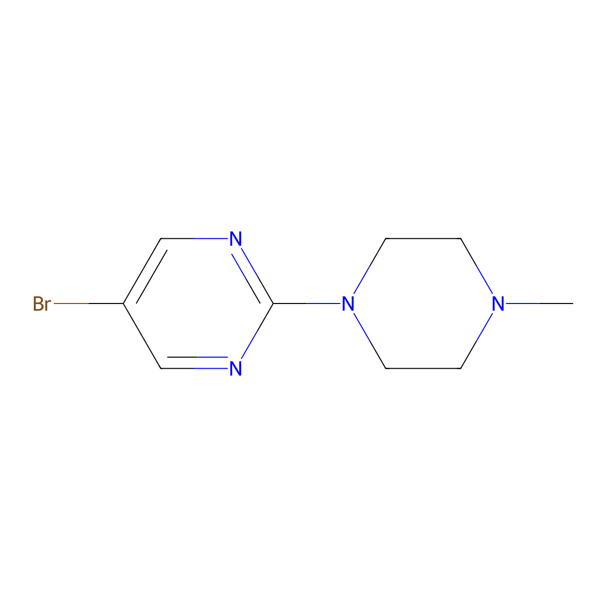 5-Bromo-2-(4-methylpiperazin-1-yl)pyrimidine molecular structure, CAS 141302-36-5