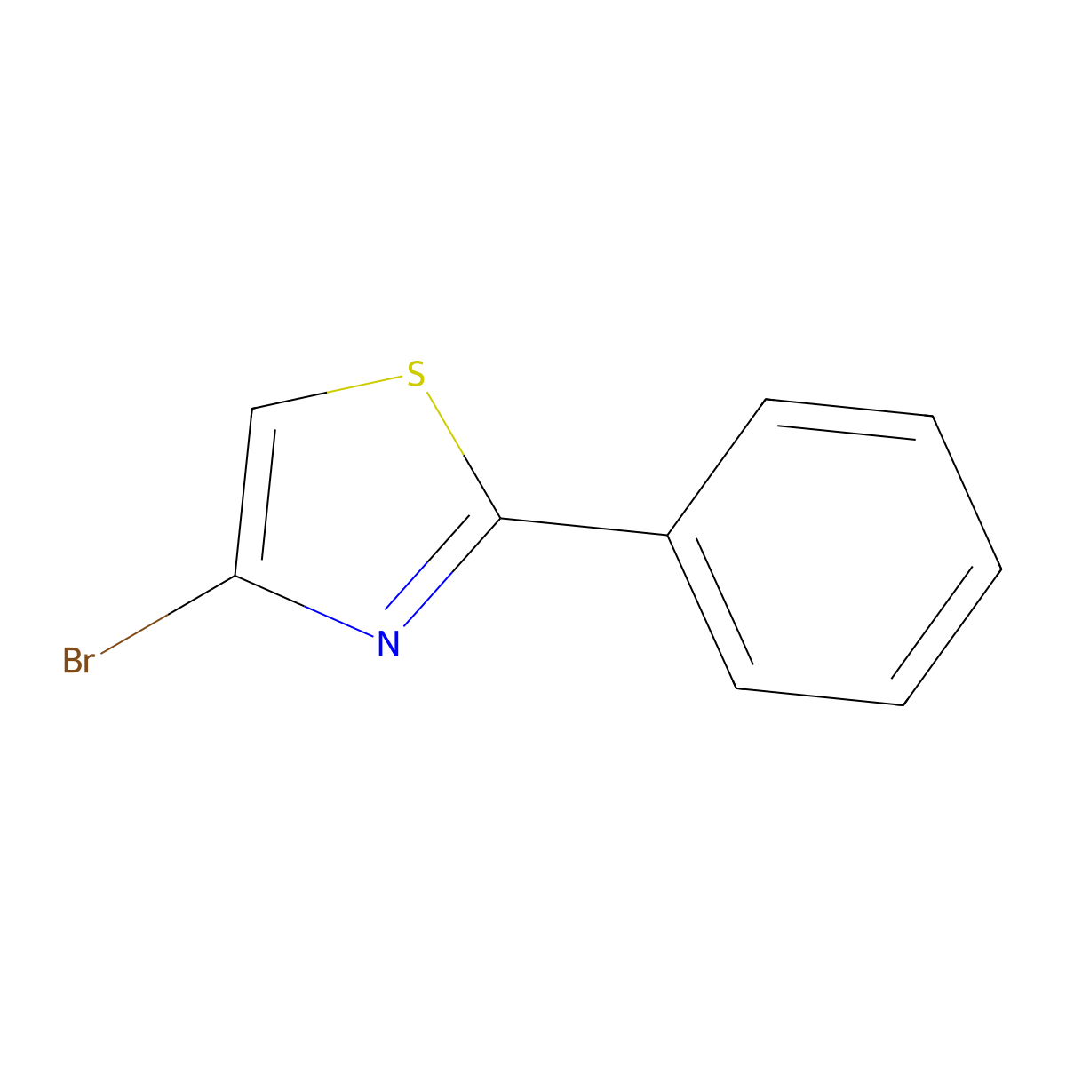 4-Bromo-2-phenylthiazole molecular structure, CAS 141305-40-0