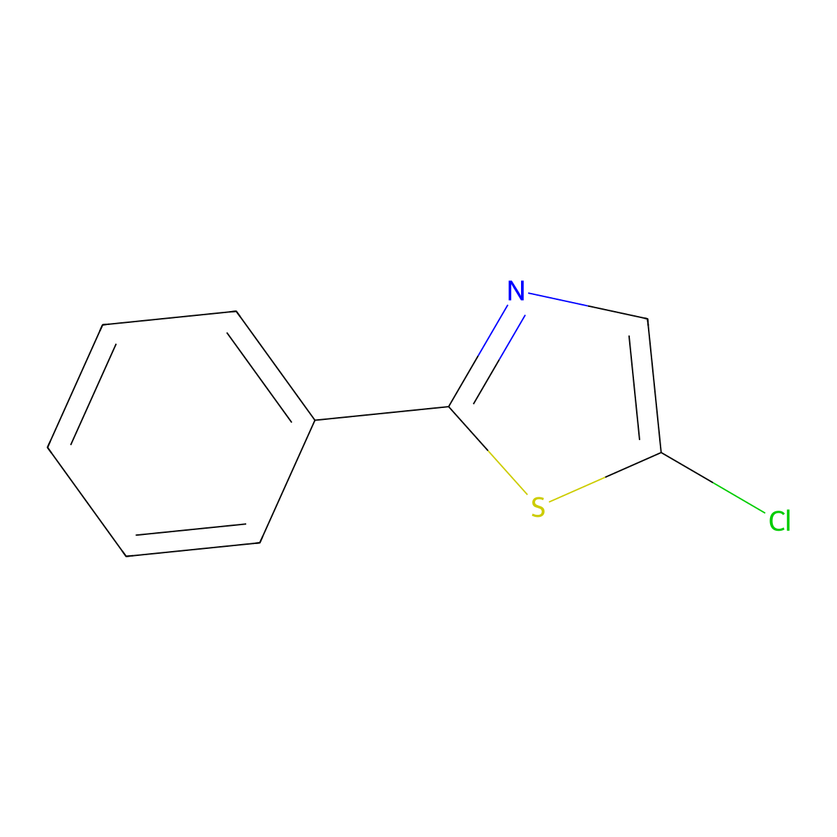 5-Chloro-2-phenylthiazole molecular structure, CAS 141305-41-1
