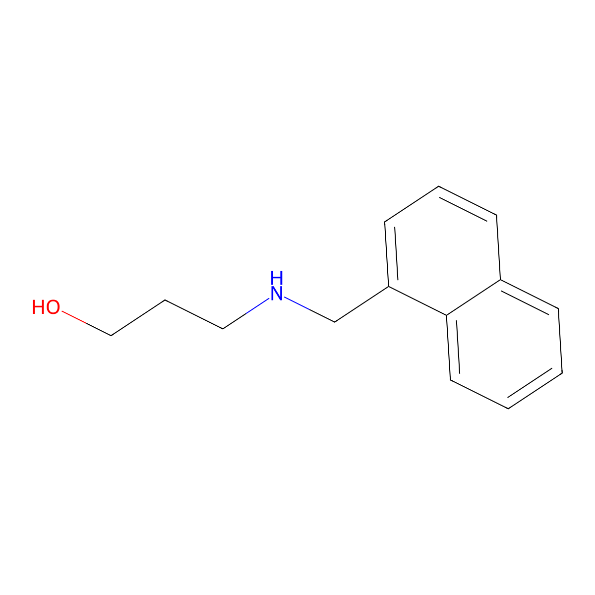 3-[(1-Naphthylmethyl)amino]propan-1-OL molecular structure, CAS 14131-11-4