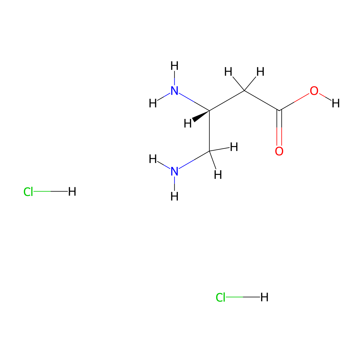 (R)-3,4-Diaminobutyric acid dihydrochloride molecular structure, CAS 141318-79-8