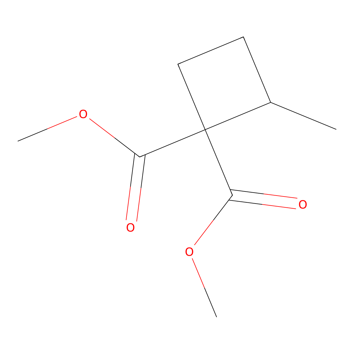 1,1-Dimethyl 2-methylcyclobutane-1,1-dicarboxylate molecular structure, CAS 14132-43-5