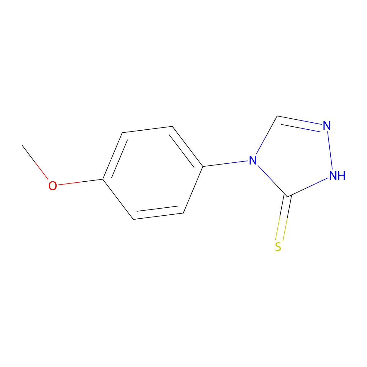 4-(4-Methoxy-phenyl)-4H-[1,2,4]triazole-3-thiol molecular structure, CAS 14132-86-6