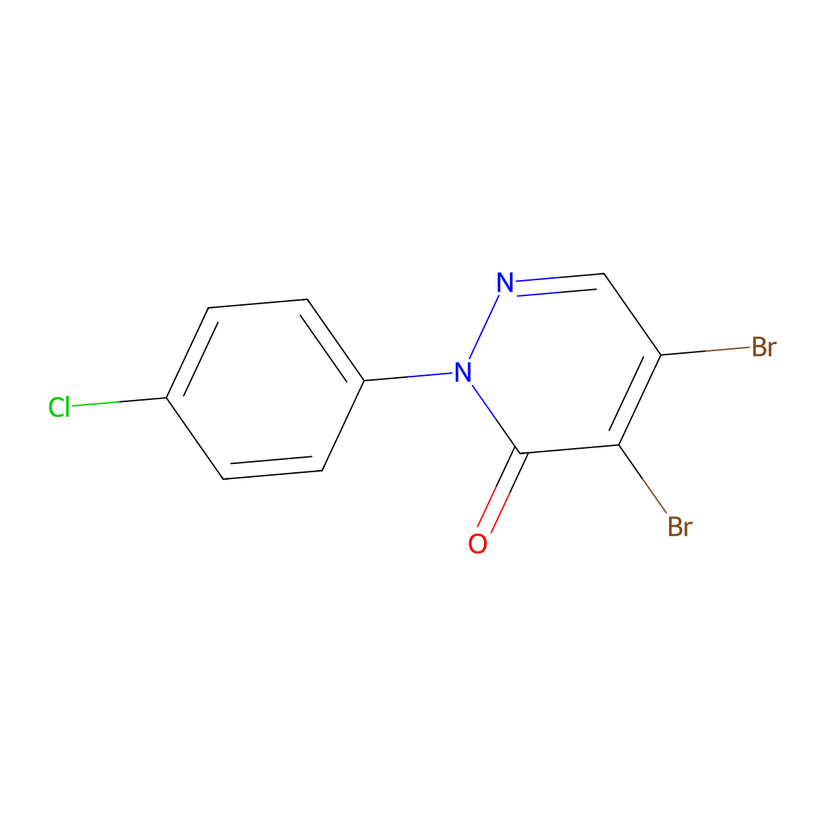 4,5-Dibromo-2-(4-chlorophenyl)pyridazin-3(2H)-one molecular structure, CAS 14132-96-8