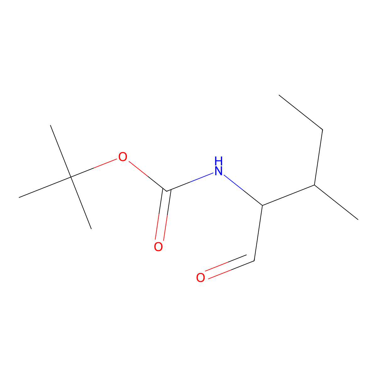 N-Boc-2(R),3(R)-3-methylpentanal molecular structure, CAS 141321-54-2
