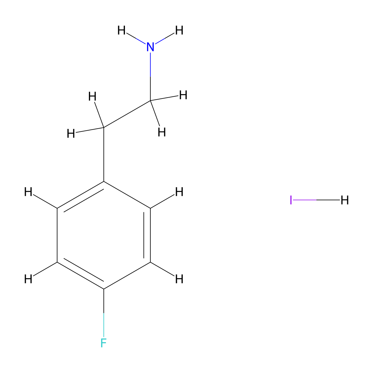 2-(4-Fluorophenyl)ethylamine Hydroiodide molecular structure, CAS 1413269-55-2