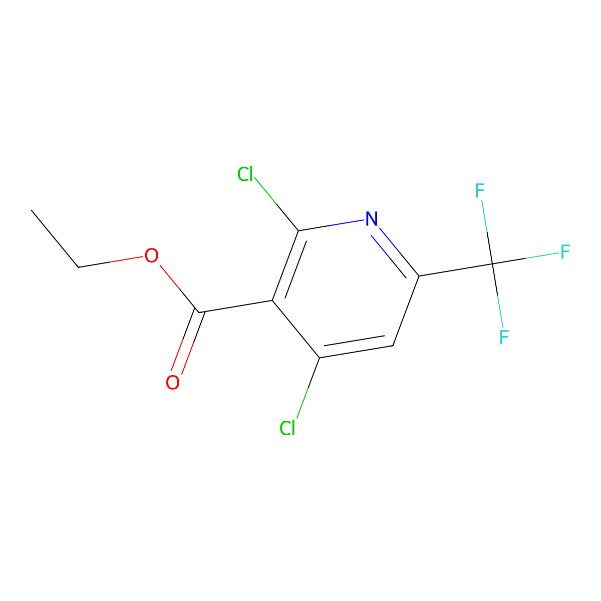 Ethyl 2,4-dichloro-6-(trifluoromethyl)pyridine-3-carboxylate molecular structure, CAS 1413281-75-0