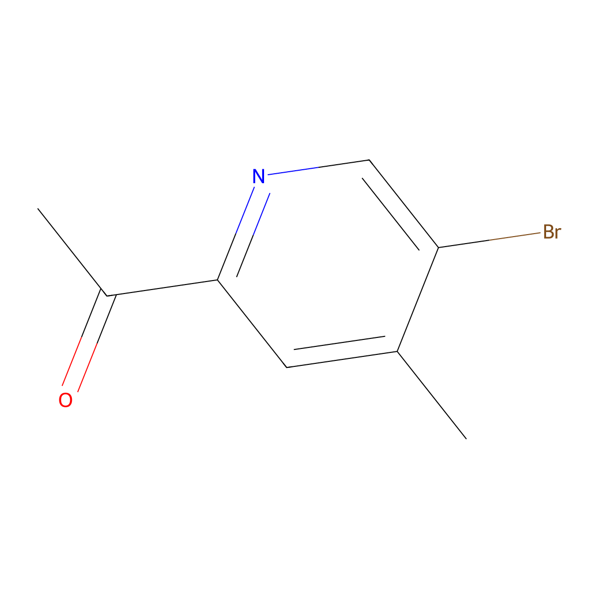 1-(5-Bromo-4-methylpyridin-2-yl)ethanone molecular structure, CAS 1413285-68-3