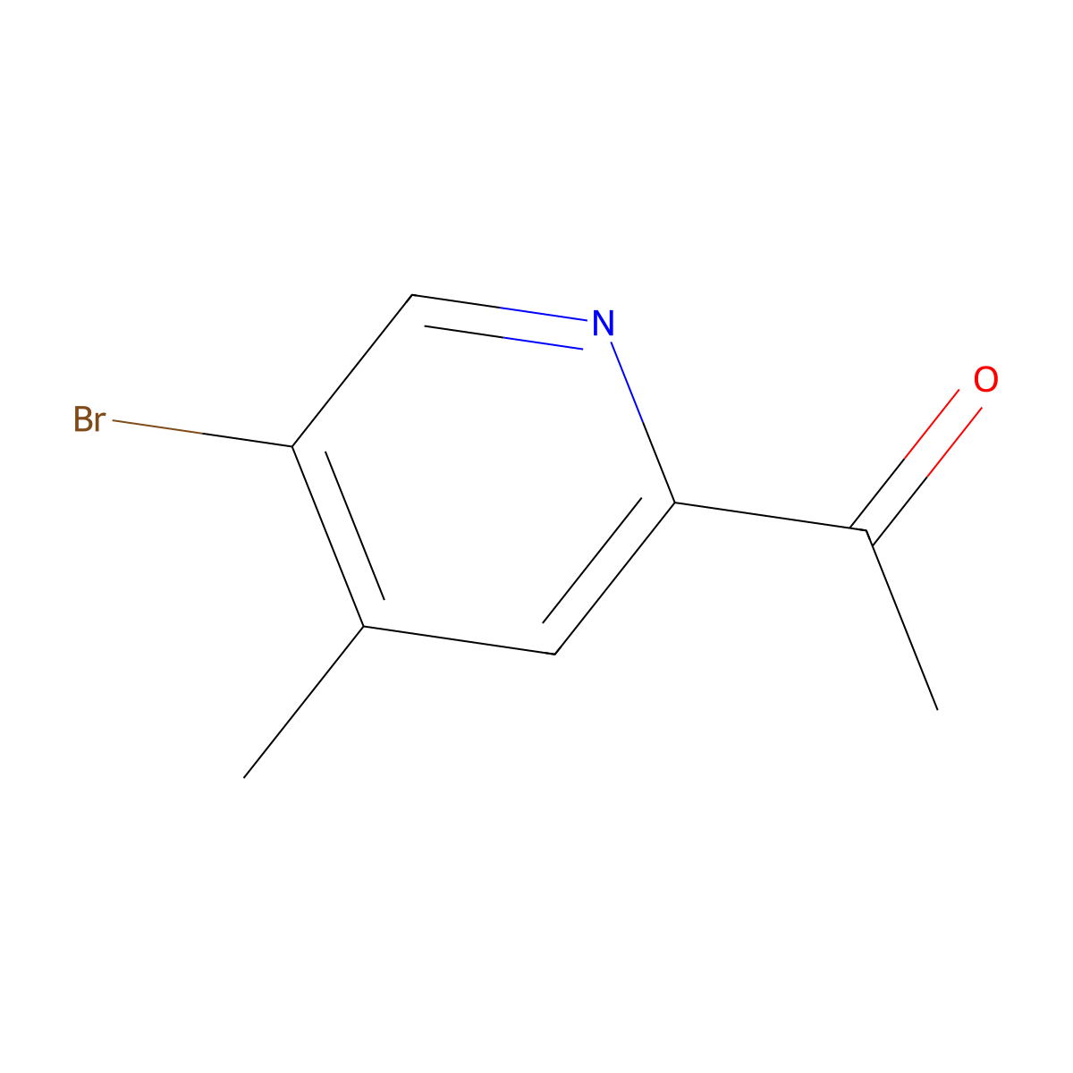 1-(5-Bromo-4-methylpyridin-2-yl)ethanone molecular structure, CAS 1413285-68-3