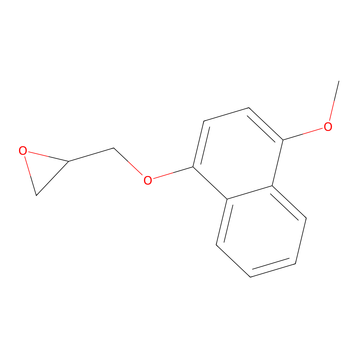2-[[(4-Methoxy-1-naphthalenyl)oxy]methyl]oxirane molecular structure, CAS 14133-78-9