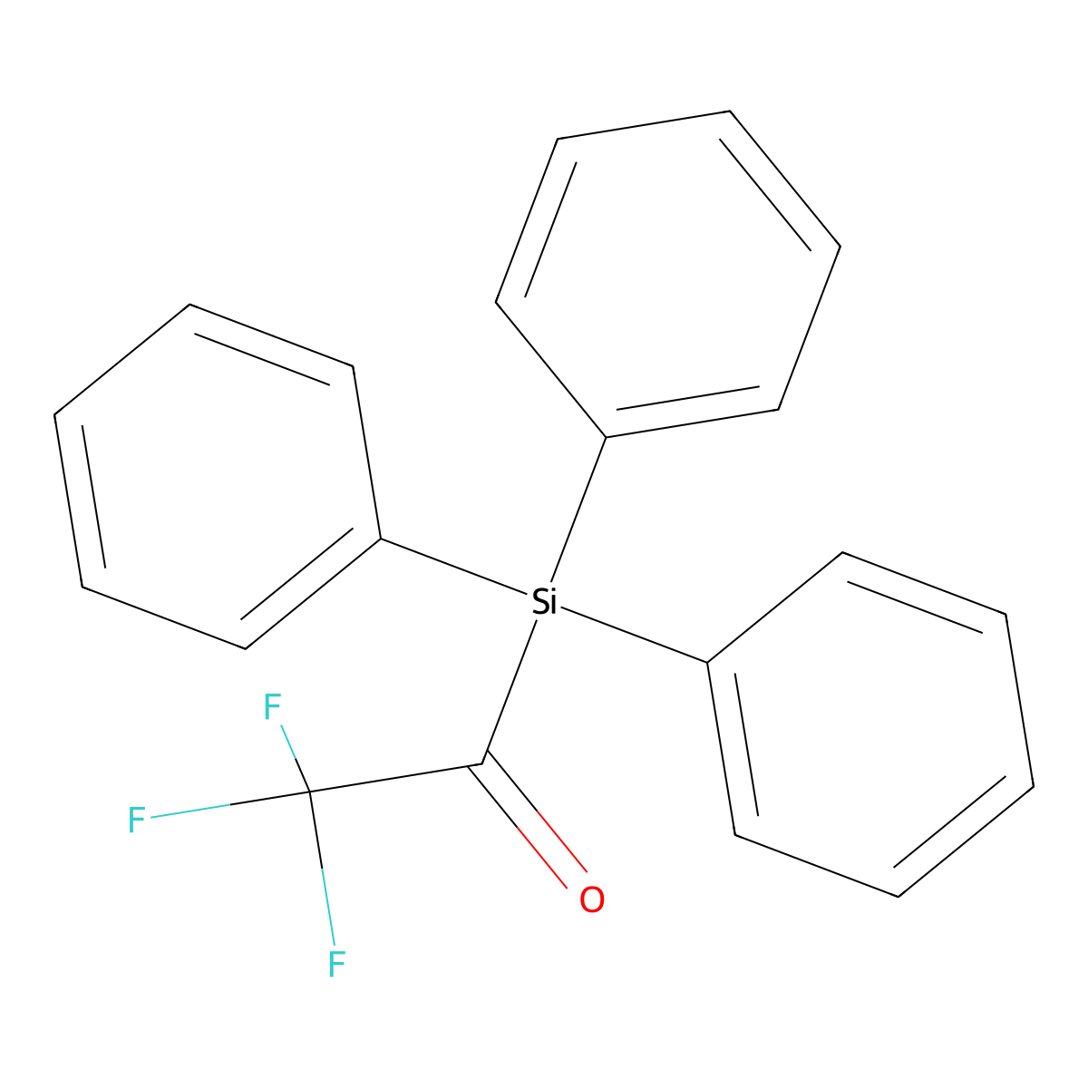 Silane, triphenyl(trifluoroacetyl)- molecular structure, CAS 141334-25-0
