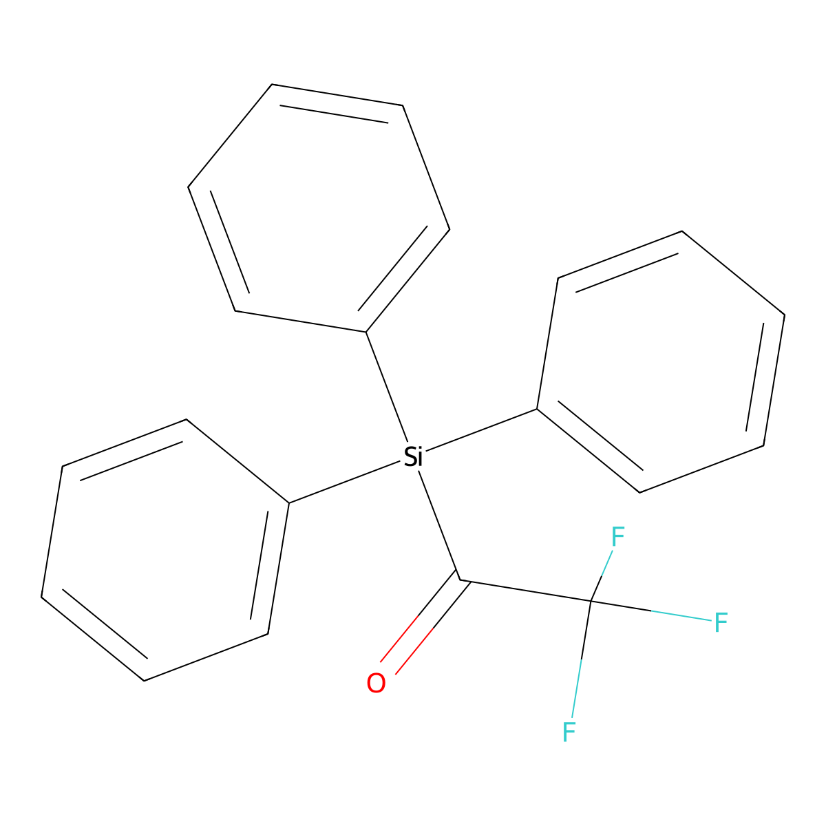 Silane, triphenyl(trifluoroacetyl)- molecular structure, CAS 141334-25-0