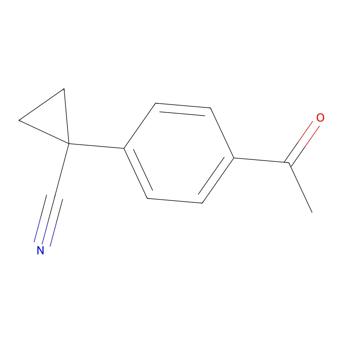 1-(4-Acetylphenyl)cyclopropanecarbonitrile molecular structure, CAS 141336-20-1