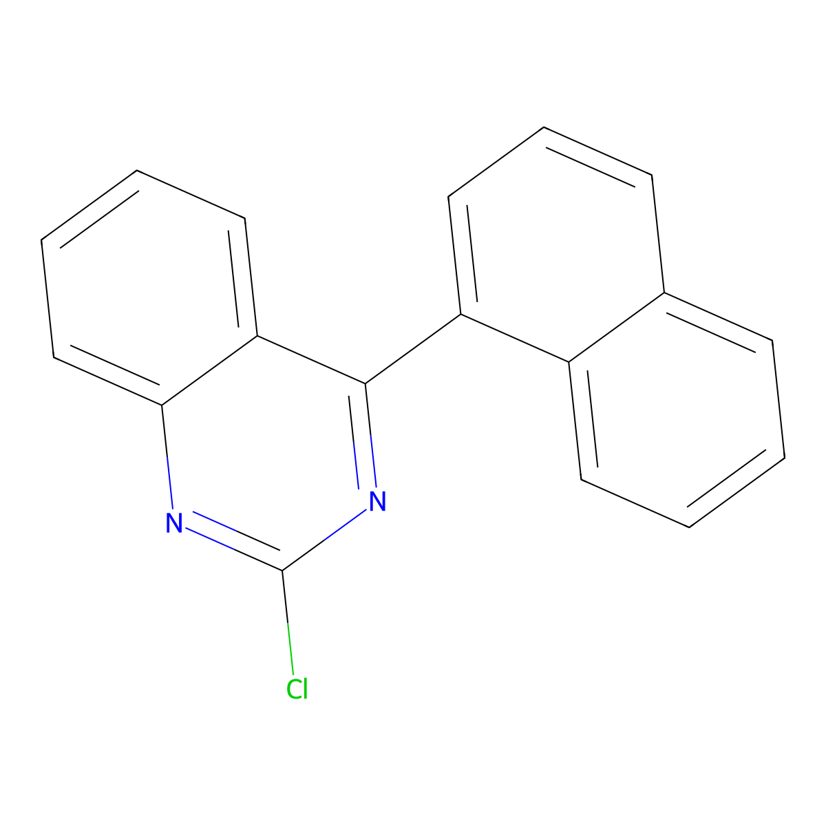 2-Chloro-4-(naphthalen-1-yl)quinazoline molecular structure, CAS 1413376-86-9