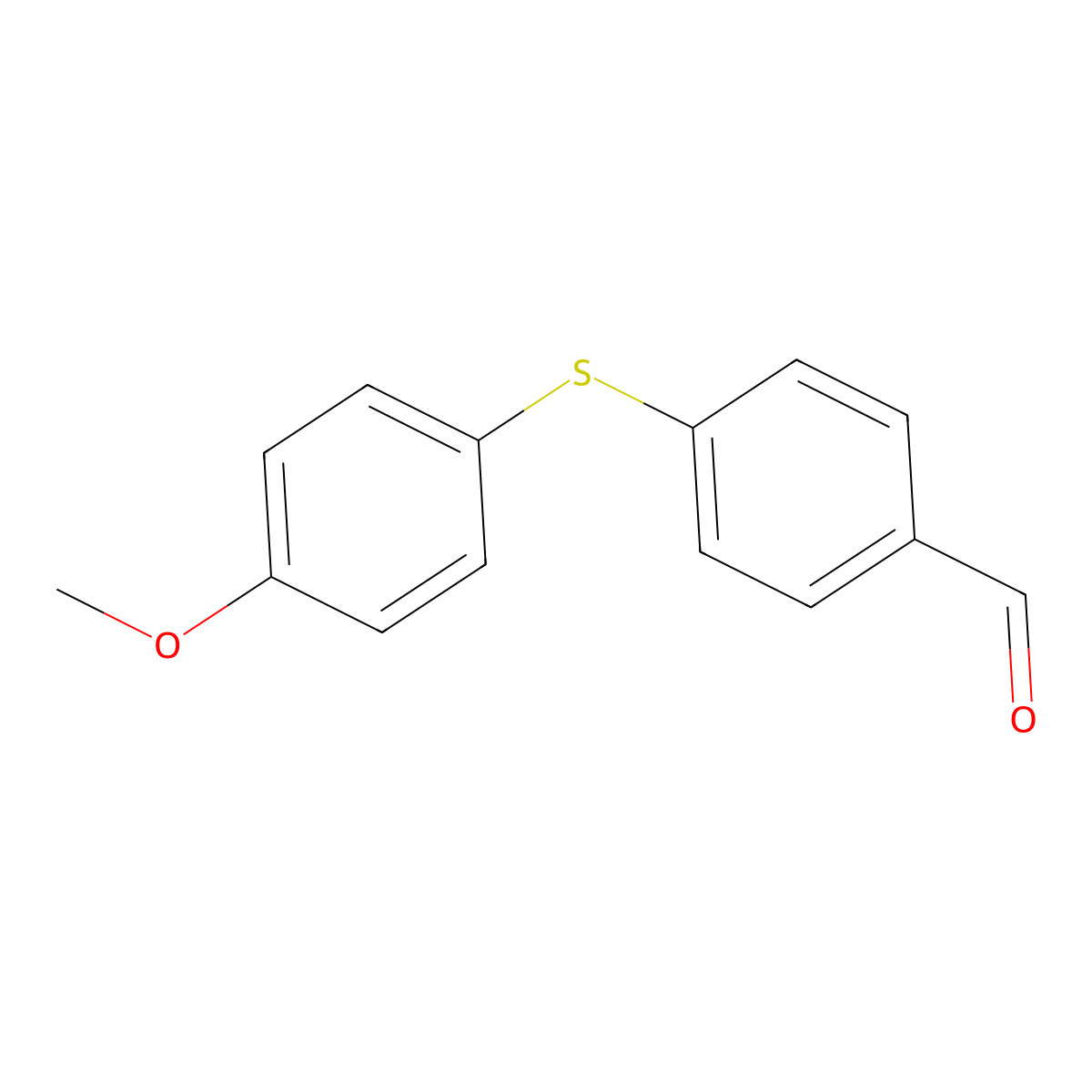4-((4-Methoxyphenyl)thio)benzaldehyde molecular structure, CAS 141339-96-0