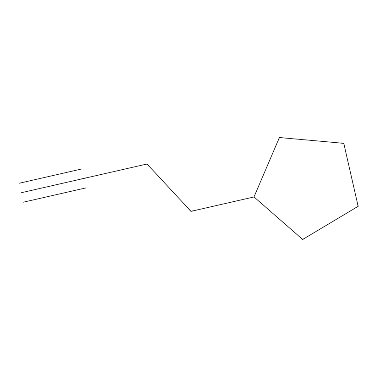 (But-3-yn-1-yl)cyclopentane molecular structure, CAS 141345-07-5