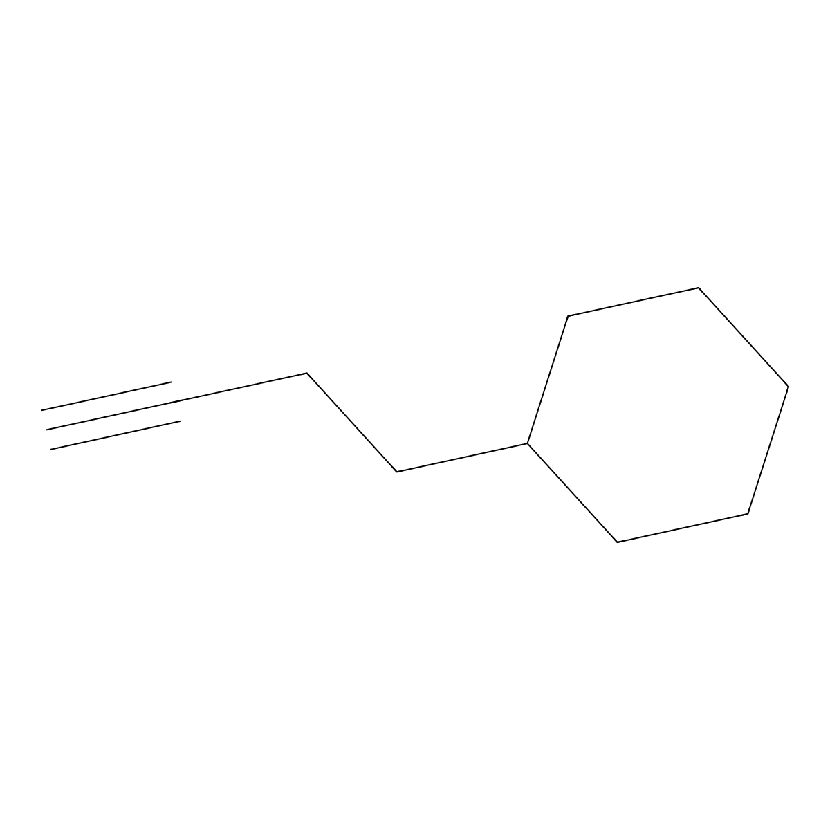 (But-3-yn-1-yl)cyclohexane molecular structure, CAS 141345-08-6