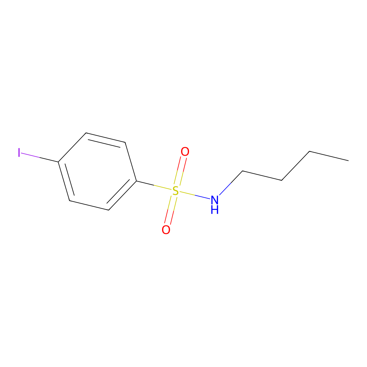 N-butyl-4-iodobenzenesulfonamide molecular structure, CAS 1413494-37-7
